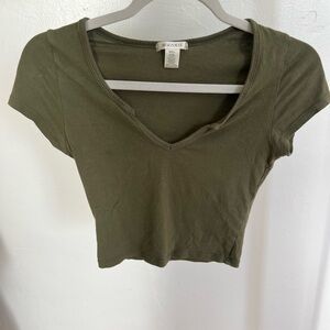 Bozzolo Olive Crop Top